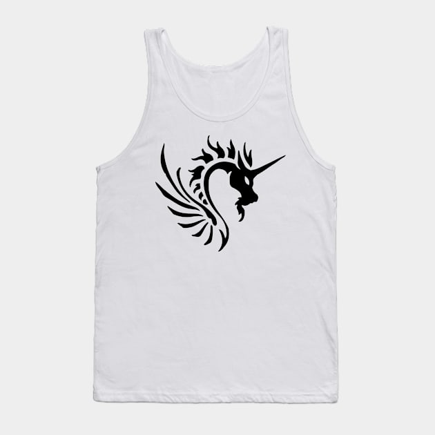 Tribal Dragon Tank Top by linesdesigns